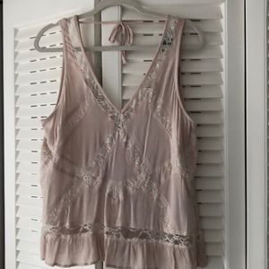 American eagle NWT lacy dusty rose top